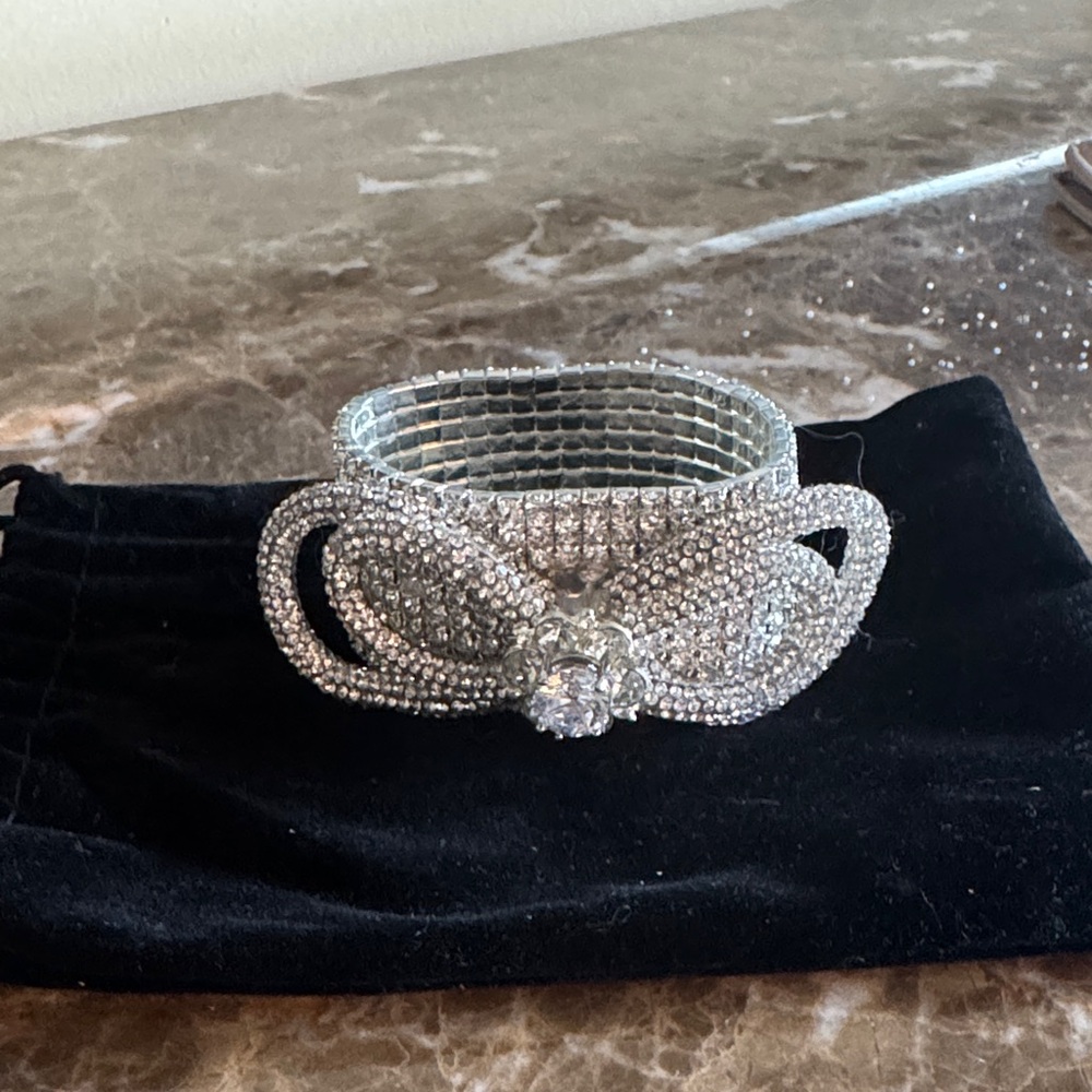 Elegant Silver Crystal Bracelet Rock Star in Rome